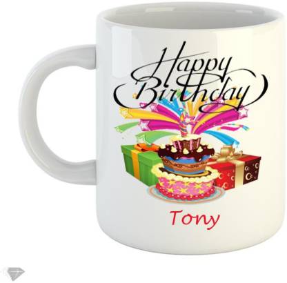 Reindeer Happy Birthday Tony 350ml White Ceramic Mug Ceramic Coffee Mug Price In India Buy Reindeer Happy Birthday Tony 350ml White Ceramic Mug Ceramic Coffee Mug Online At Flipkart Com