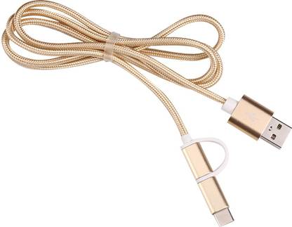 parbati enterprise 2 in 1 android type c 1 m usb type c cable