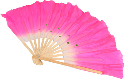 Rays Foldable Solid Pink Hand Fan Price 