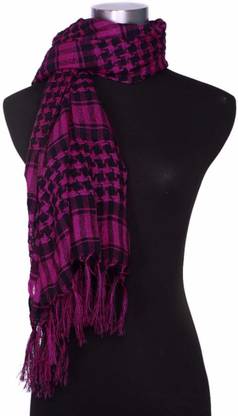 Sri Belha Fashions Checkered Cotton Blend Boys & Girls Stole