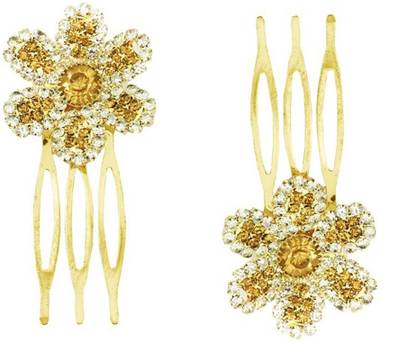 AccessHer Trendy Indo Western, Wedding and Party Wear, Fancy Golden Hair Accessories: Hair Clip/ Side Pin/ Comb Pin/ Jooda Pin For Girls And Women Hair Pin Price in India - Buy AccessHer AccessHer Trendy Indo Western, Wedding and Party Wear, Fancy Golden Hair Accessories: Hair Clip/ Side Pin/ Comb Pin/ Jooda Pin For Girls And Women Hair Pin Price in India - Buy AccessHer