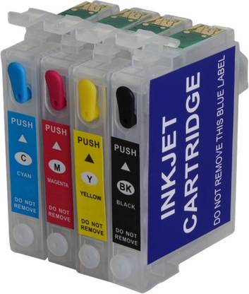 Dubaria Refillable Ink Cartridge Compatible For Epson T13 Printer Combo Value Pack Black Tri Color Combo Pack Ink Cartridge Dubaria Flipkart Com