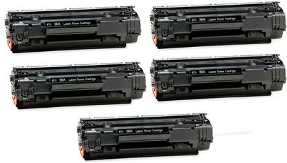 Printstar Cartridge 36a Cb436af Pack Of 5 Black Toner Cartridge Compatible For Hp Laserjet P1505 Hp Laserjet P1505n Single Black Ink Toner Printstar Flipkart Com