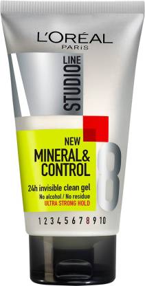 L'Oréal Paris Studio Line Mineral & Control 24h Invisible Clean Gel Ultra  Strong Hold 8 Hair Gel - Price in India, Buy L'Oréal Paris Studio Line  Mineral & Control 24h Invisible Clean