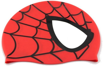Red Spiderman Swimming Cap 