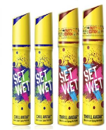 SET WET 2 Chill Avatar And 2 Thrill Avatar 4 pcs Deodorant Spray ...