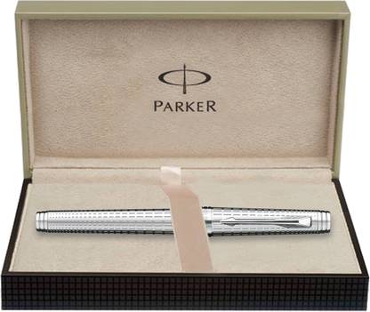 Stylo Parker Premier Luxueux Bille/roller Noir Laqué Avec Platine - Neuf Sans Boîte