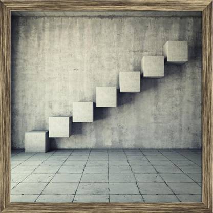 Artzfolio Abstract Concrete Staircase Framed Wall Art Painting Print Canvas 12 Inch X In India - Concrete Wall Art Ideas Artzfolio Abstract Concrete Staircase Framed Wall Art Painting Print Canvas 12 Inch X In India - Concrete Wall Art Ideas