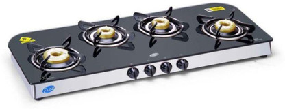 glen 4 burner glass cooktop 1049 gt forged brass burner