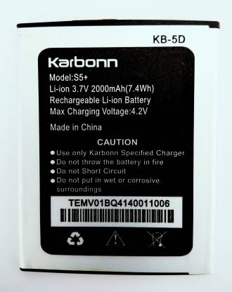 KARBONN Mobile Battery For Karbonn Titanium s5 Plus Titanium s5 Plus in India - Buy KARBONN Mobile For Karbonn Titanium s5 Plus Titanium s5 Plus online at Flipkart.com
