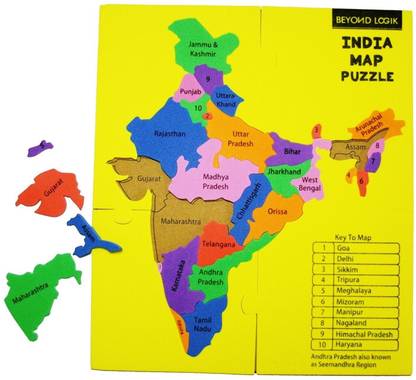 Easy Map Of India Beyond Logik India Map Foam Puzzle - Easy Way To Understand The India Map - India  Map Foam Puzzle - Easy Way To Understand The India Map . Shop For Beyond  Logik