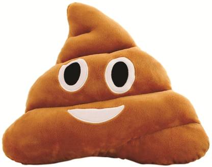 Skylofts Stuffed Soft Poop Smiley Emoji Laughing Cushion PIllow - 26 cm