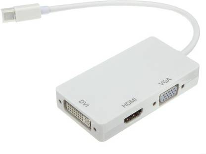 OUTRE HDMI Adapter 0.3 m 1080P 3 in 1 Thunderbolt Mini DisplayPort DP MALE TO VGA DVI HDMI-FEMALE