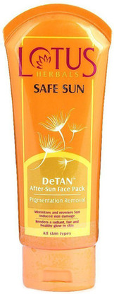 lotus after sun face pack
