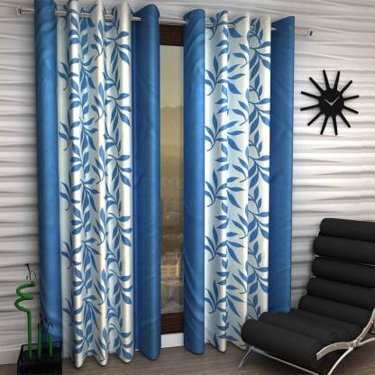 India Furnish 274 cm (9 ft) Polyester Long Door Curtain (Pack Of 6)