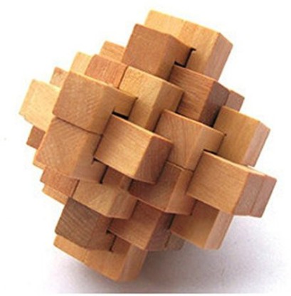 3D Wooden Interlocked Surround Lock Logic Puzzle Burr Puzzles Brain Teaser O1L5 