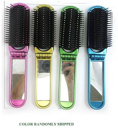 Pride New Folding Hair Brush With Mirror Compact Pocket Size Travel Car For  Purse Bag - Price in India, Buy Pride New Folding Hair Brush With Mirror  Compact Pocket Size Travel Car
