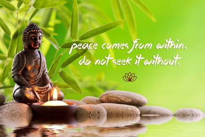 Gautam Buddha Inspirational Quote Peace Comes From Within Do Not Seek It Without Premium Quality Large Poster Paper Print Quotes Motivation Posters In India Buy Art Film