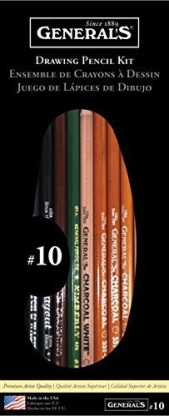 General Pencil Charcoal Kit 12-Piece 