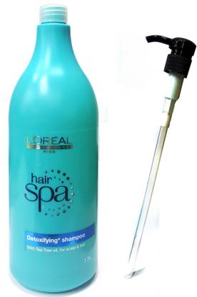 L'Oréal Paris Hair Spa Set of 2 (Detoxifying Shampoo+Dispensing Pump) 1500ml Price in India - Buy L'Oréal Paris Hair Spa Set of 2 (Detoxifying Shampoo+Dispensing Pump) 1500ml online at L'Oréal Paris Hair Spa Set of 2 (Detoxifying Shampoo+Dispensing Pump) 1500ml Price in India - Buy L'Oréal Paris Hair Spa Set of 2 (Detoxifying Shampoo+Dispensing Pump) 1500ml online at