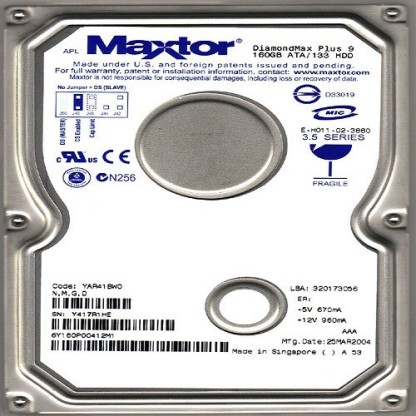 Maxtor Hard Disk Ide 160 gb 