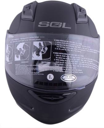 SOL S-68 11 Flat Black Motorbike Helmet