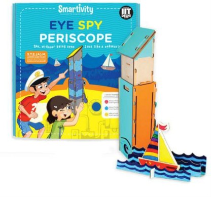 Guoshang Wooden DIY Periscope Kit,Telescope Scientific Educational Learning Toy 
