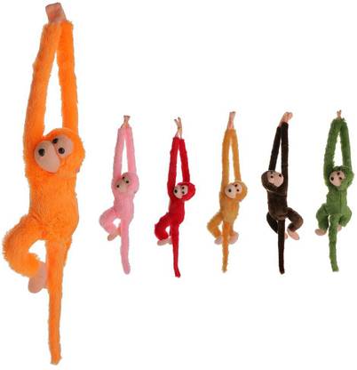 Firstep 65cm Hanging Long Arm Monkey From Arm To Tail Plush Baby Toys Cute Colorful Doll Pack Of 2 Color Varying 61 Cm 65cm Hanging Long Arm Monkey From Arm