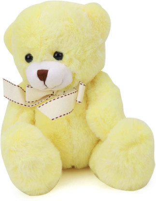 Bear Plush with Bow Lemon Colour 
