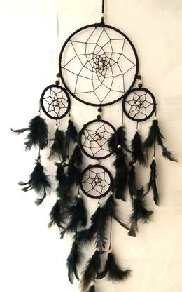 Varanasi Enterprises Dream Catcher Wall Hanging Soft Black Color Dream Catcher For Attractive Dream 6 Inch Ring Wool Dream Catcher Price In India Buy Varanasi Enterprises Dream Catcher Wall Hanging Soft