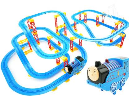 Kiditos Electronic Train Tracks Racer Educational Building Blocks with Sound & Light