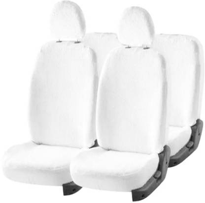 white cloth car seat covers