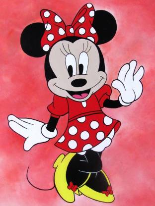 ravgar Beautiful Minnie Mouse Cartoon Character for kids Canvas Painting  Wall Art [12 x 16 inch] UnFramed Canvas 16 inch x 12 inch Painting Price in  India - Buy ravgar Beautiful Minnie