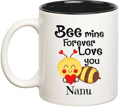 HUPPME Love You Nanu Bee mine Forever Inner Black Ceramic Coffee Mug Price in India - Buy HUPPME Love You Nanu Bee mine Forever Inner Black Ceramic Coffee Mug online at HUPPME Love You Nanu Bee mine Forever Inner Black Ceramic Coffee Mug Price in India - Buy HUPPME Love You Nanu Bee mine Forever Inner Black Ceramic Coffee Mug online at