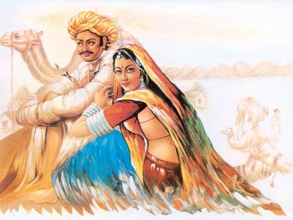 Digital Painting Wall Hd Wallpaper Art Paper Romantic Indian Village People On 24x36 Photographic Paper Art Paintings Posters In India Buy Art Film Design Movie Music Nature And Educational