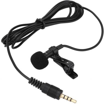 Singtronics Type4 30Hz 16000Hz Collar Mini 3.5mm Black Tie Lapel Lavalier Clip attached Camera Microphone