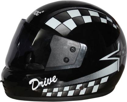 Rotomac Full Face ISI Mark Solid Plastic with Visor Motorbike Helmet  (Black)
