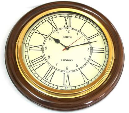 wallpapers Big Wall Clocks For Living Room India artshai 16 inch big wall clock for living room and office antique look brass and wooden roman numbering analog 40 cm x 7 cm wall clock