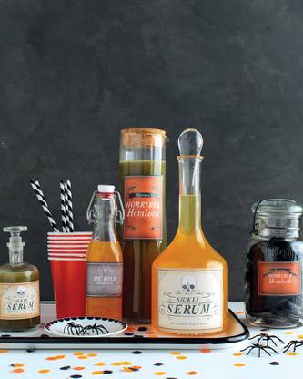 Martha Stewart Assorted Beverage Labels 18/Pkg-Spooky Night ...