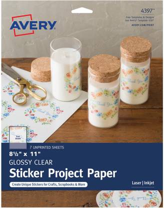 Avery Dennison Full-Sheet Sticker Project Paper 8.5