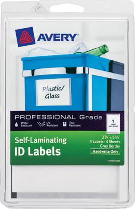 Avery Dennison Self-Laminating Id Labels-3.75
