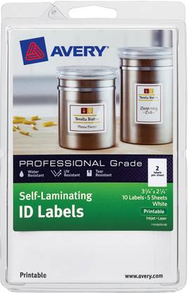Avery Dennison Self-Laminating Id Labels-3.75
