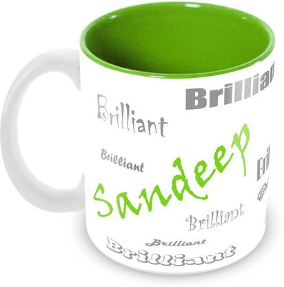 Tuelip Customize Name Sandeep Printed Tea Coffee 350 Ml Ceramic Coffee Mug Price In India Buy Tuelip Customize Name Sandeep Printed Tea Coffee 350 Ml Ceramic Coffee Mug Online