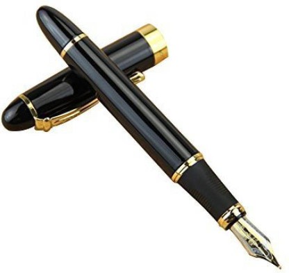 JINHAO X450 Matte Black 18k Gold Plated Trim Fountain Pen Fine Nib 