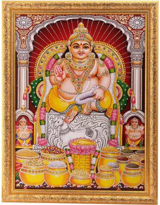 Silver Zari Work Photo Of Kuber Maharaj In Golden Frame Big Paper Print - Religious posters in India - Buy art, film, design, movie, music, nature and educational paintings/wallpapers at Silver Zari Work Photo Of Kuber Maharaj In Golden Frame Big Paper Print - Religious posters in India - Buy art, film, design, movie, music, nature and educational paintings/wallpapers at