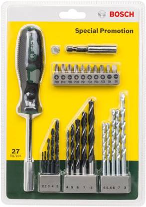 BOSCH 27 pcs Promoline Drill - and Screwdriver Bits Set Hand Tool Kit
