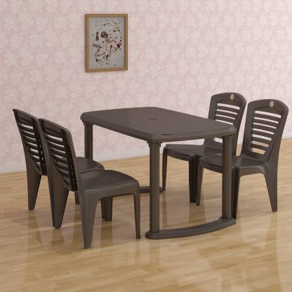 Cello I Brown Plastic Table Chair Set Price In India Buy Cello I Brown Plastic Table Chair Set Online At Flipkart Com