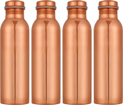 Artncraft Hammered Copper Stylish Q7 Bottle Joint Free with Ayurvedic benefited 100% pure & Leak Proof Bottle 