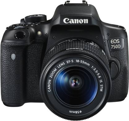 Canon EOS 750D DSLR Camera Body with Single Lens: 18-55mm (16 GB SD Card + Camera Bag)