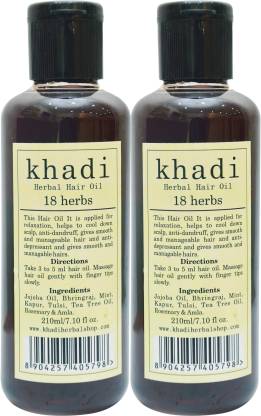 KHADI NATURAL 18 Herbs Hair Oil - Price in India, Buy KHADI NATURAL 18  Herbs Hair Oil Online In India, Reviews, Ratings & Features 